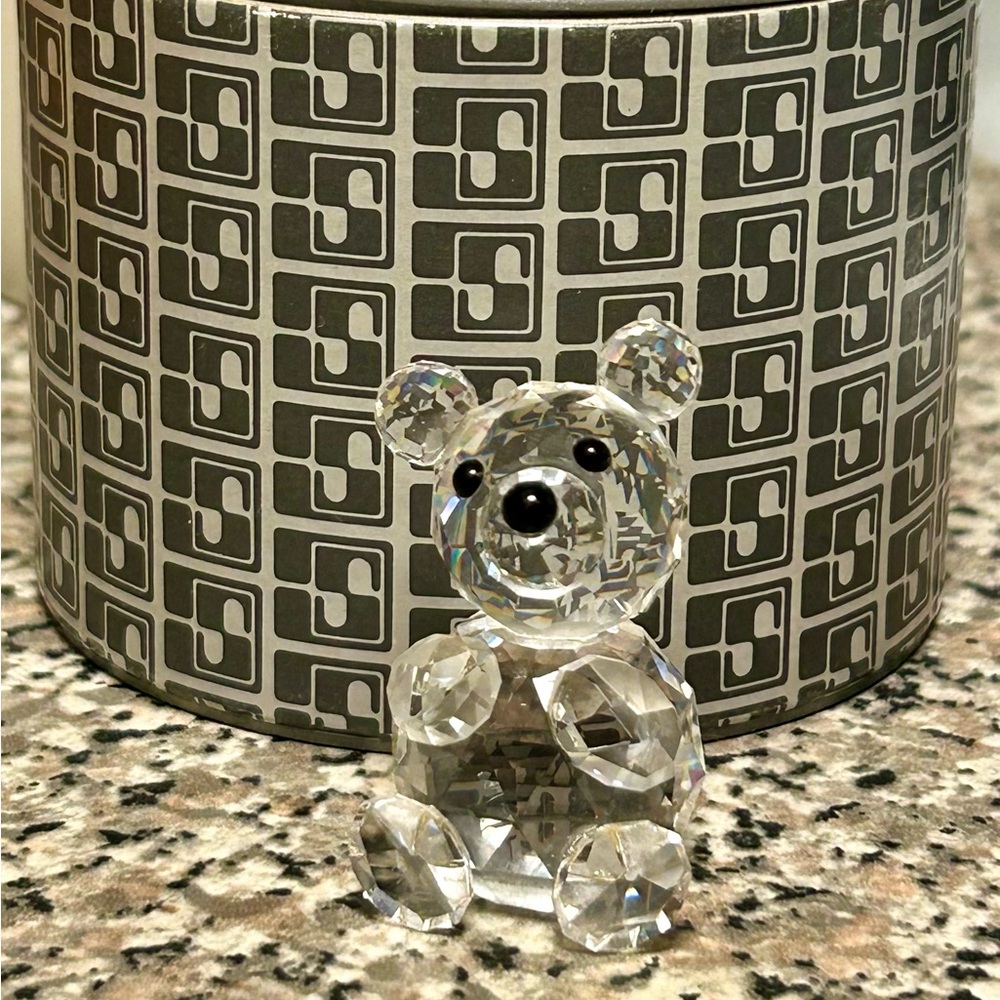 Swarovski Silver Crystal Teddy Bear